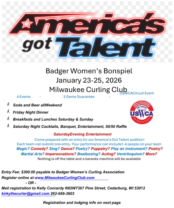 2026 Badger Womens Bonspiel Flyer 2